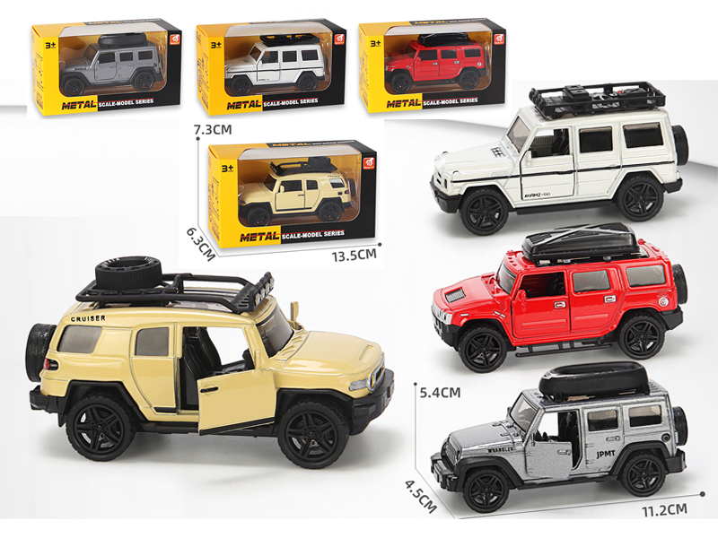 1:39 Alloy Pull Back Open Door Off-Road Model With Sound And Light