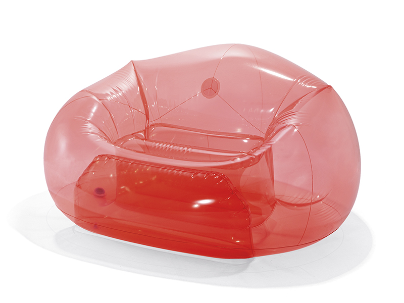 Inflatable Transparent Pink Sofa