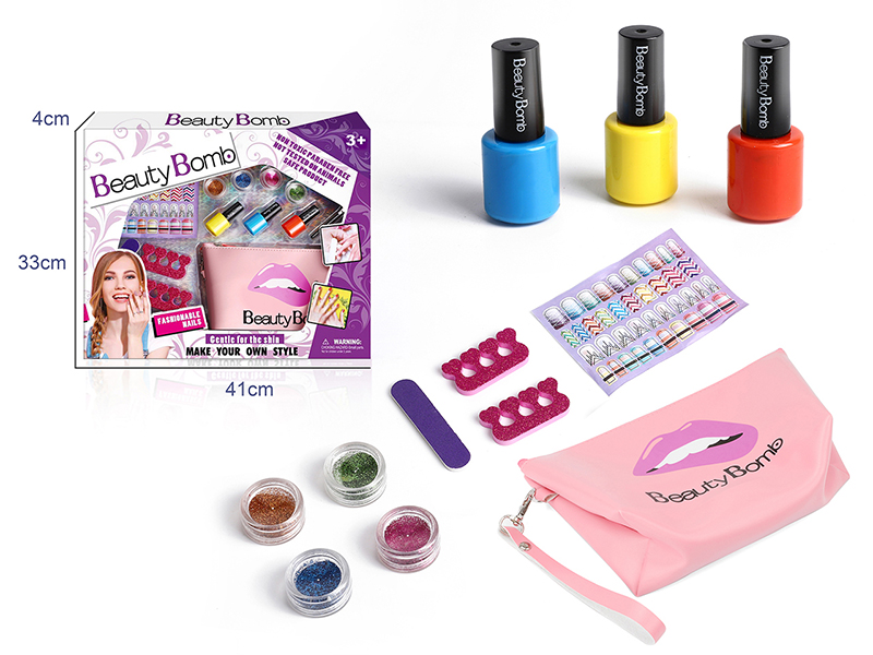 Girls Nail Art Set With Storage Bag