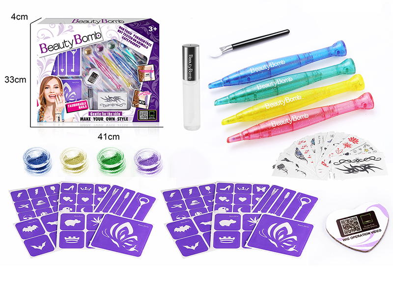 Girls Tattoo Set With Tattoo Pen