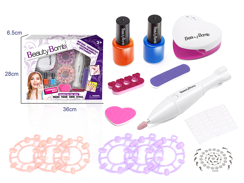 Girls Nail Art Set With electric Dryer And Electric Nail Grinder