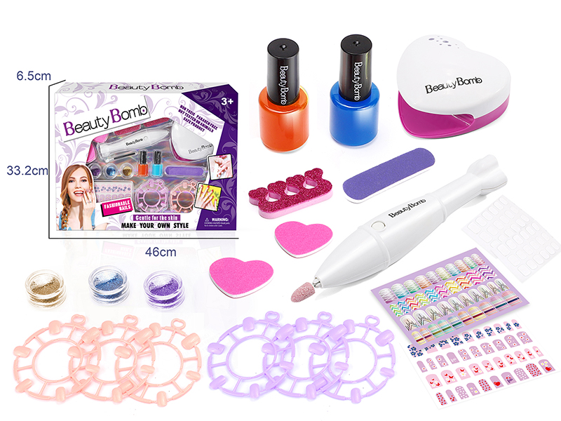 Girls Nail Art Set With Electric Dryer And Electric Nail Grinder