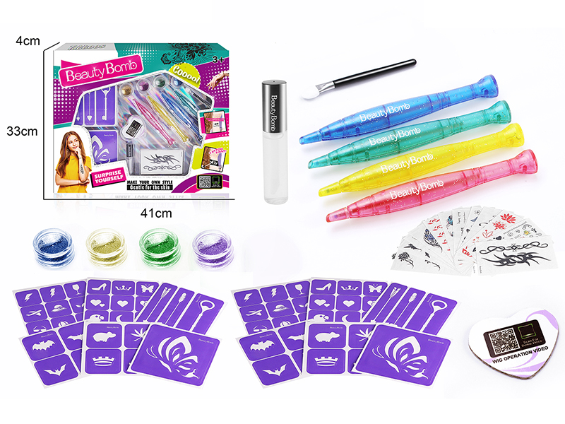 Girls Tattoo Set With Tattoo Pen