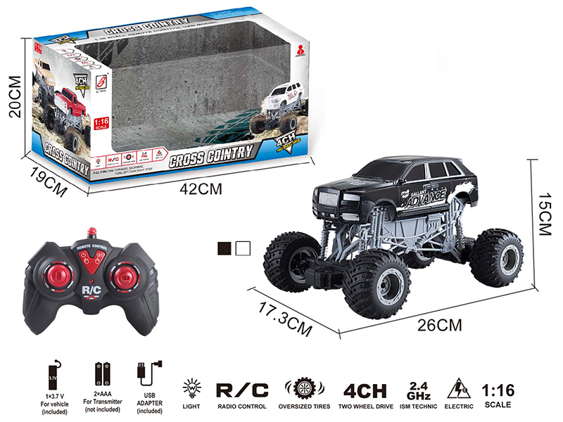 2.4G Remote Control Climbing Car With Lights(Included Battery)