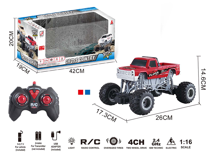 2.4G Remote Control Climbing Car With Lights(Included Battery)