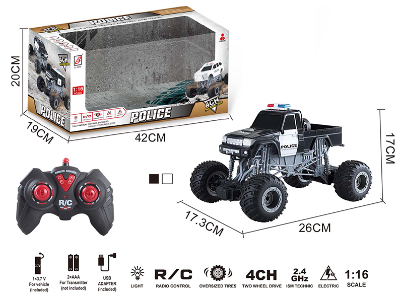2.4G Remote Control Cross Country Police Car With Lights(Included Battery)