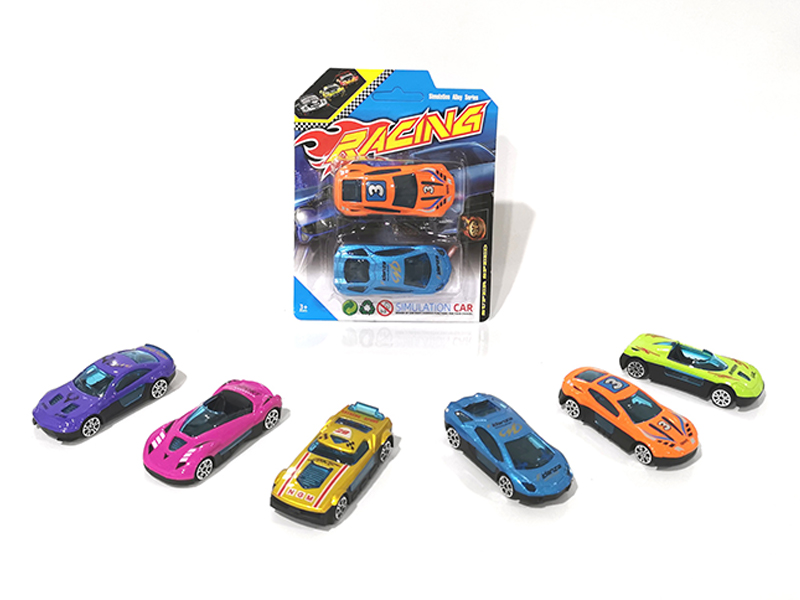 2PCS 1:64 Alloy Slide Racing Car