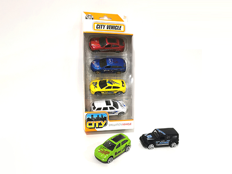 4PCS Alloy Slide Racing Car Set