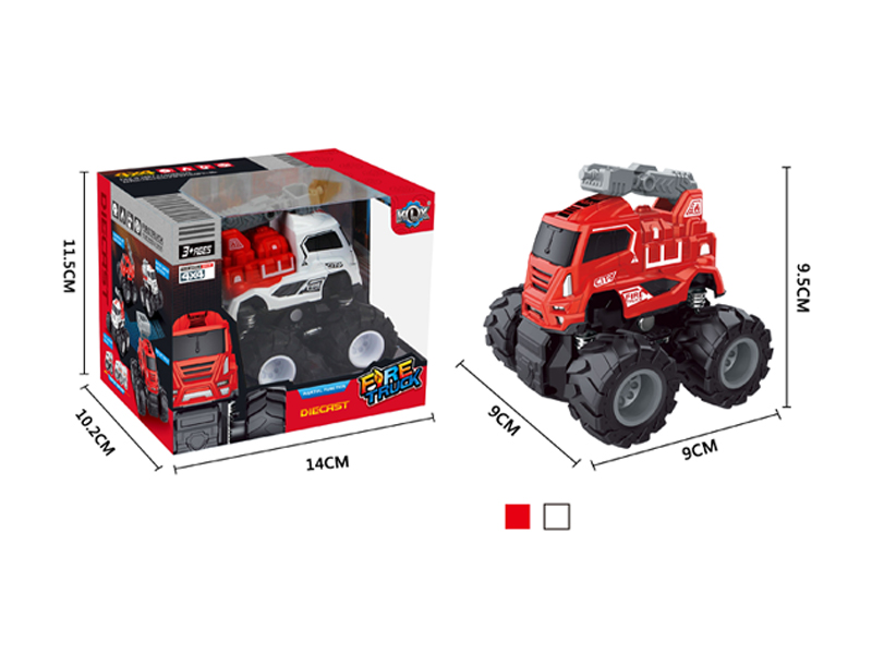 4Wd Friction Alloy Fire Truck