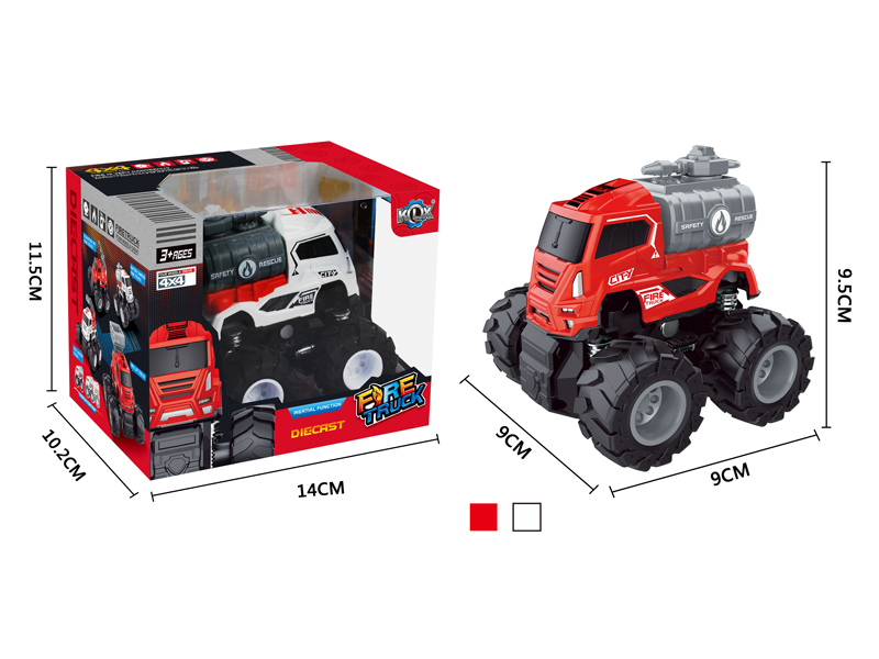 4Wd Friction Alloy Fire Truck
