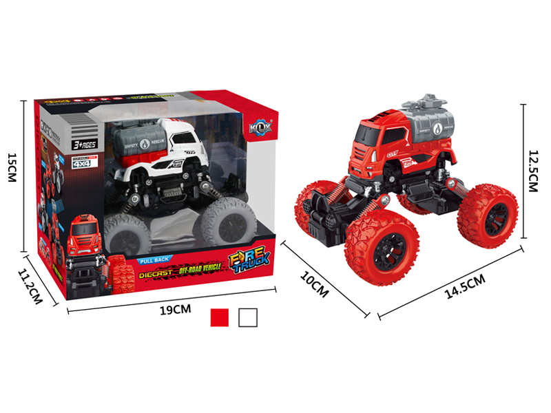 4Wd Pull Back Alloy Climbing Fire Truck