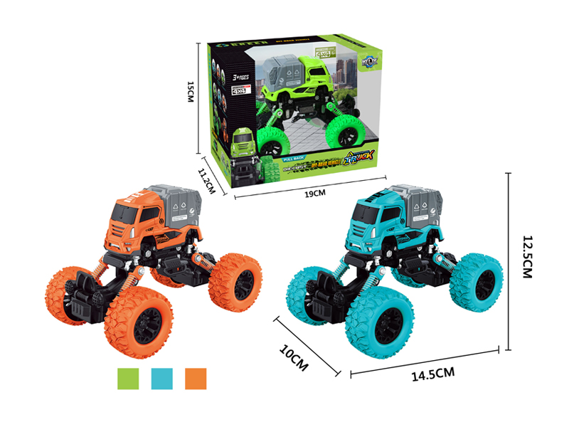 4Wd Pull Back Alloy Climbing Sanitation Vehicle