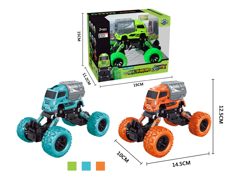 4Wd Pull Back Alloy Climbing Sanitation Vehicle