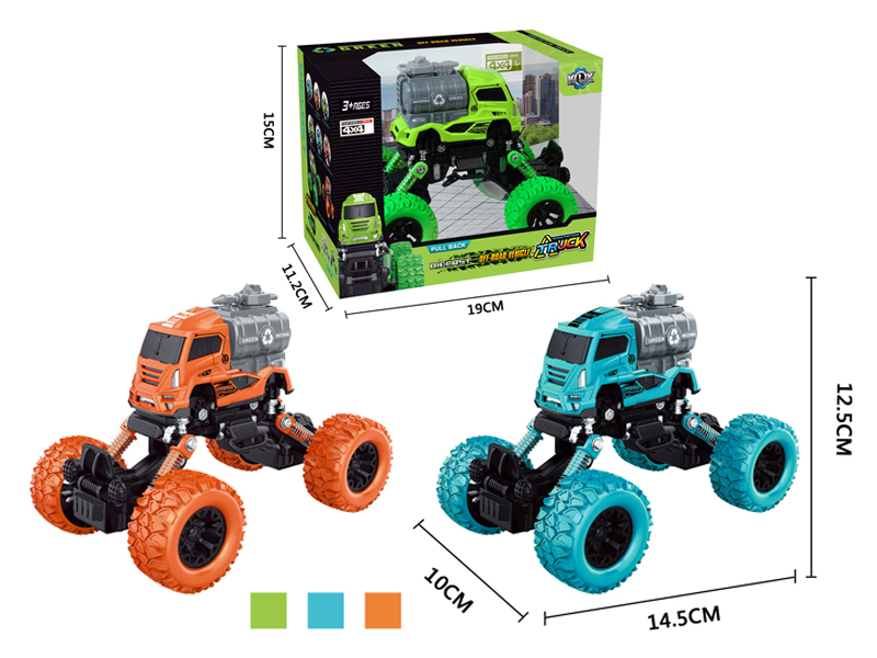 4Wd Pull Back Alloy Climbing Sanitation Vehicle