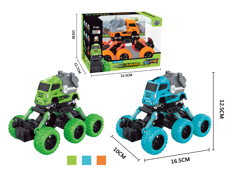 Six Wheeled 4Wd Pull Back Alloy Climbing Sanitation Vehicle
