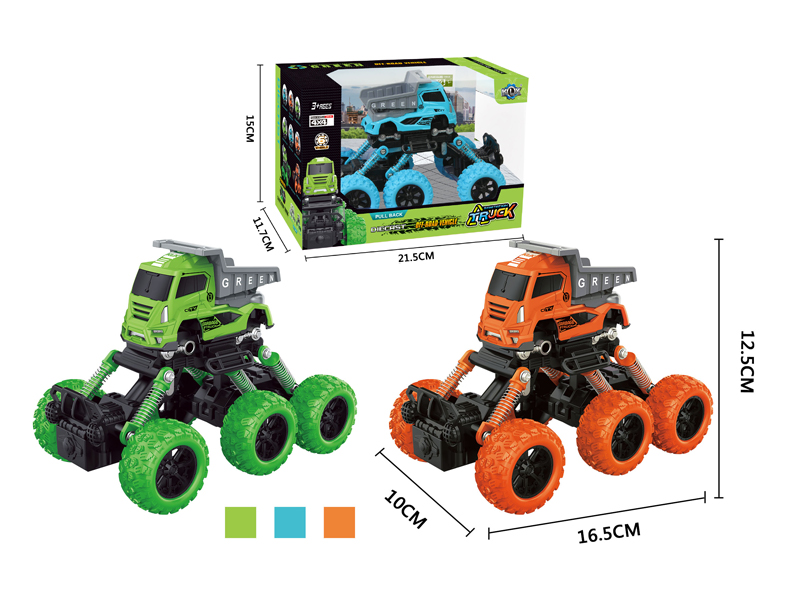 Six Wheeled 4Wd Pull Back Alloy Climbing Sanitation Vehicle
