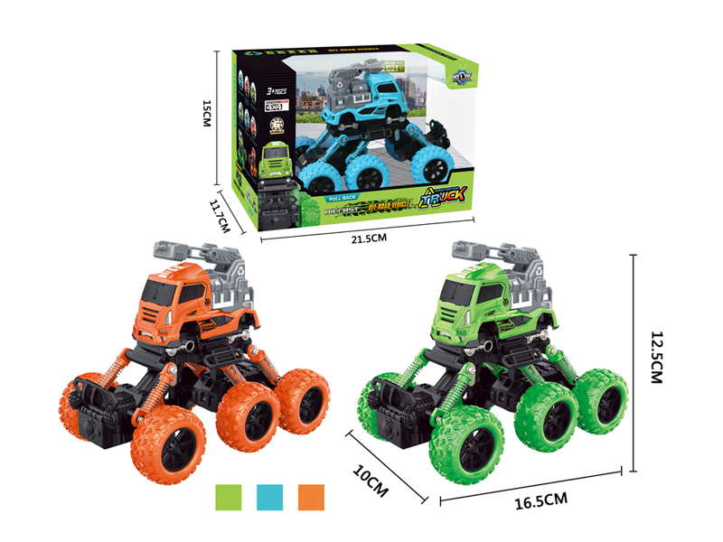 Six Wheeled 4Wd Pull Back Alloy Climbing Sanitation Vehicle