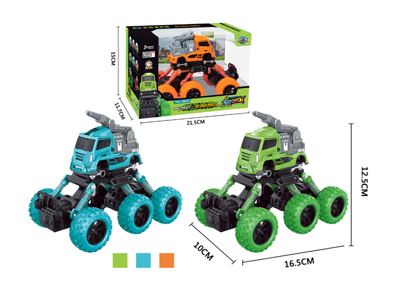 Six Wheeled 4Wd Pull Back Alloy Climbing Sanitation Vehicle