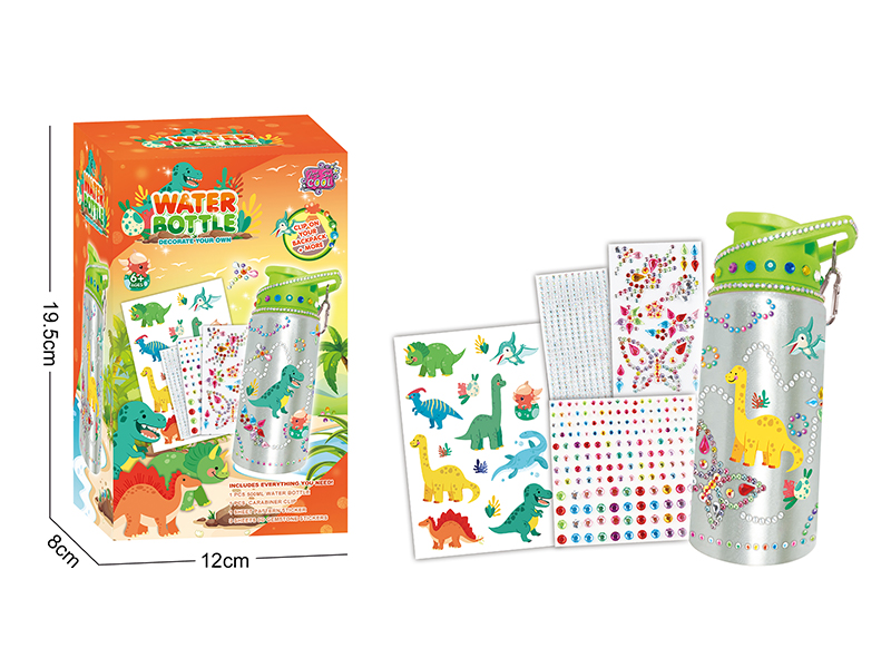 Diy Stick Drill Water Bottle - Dinosaur