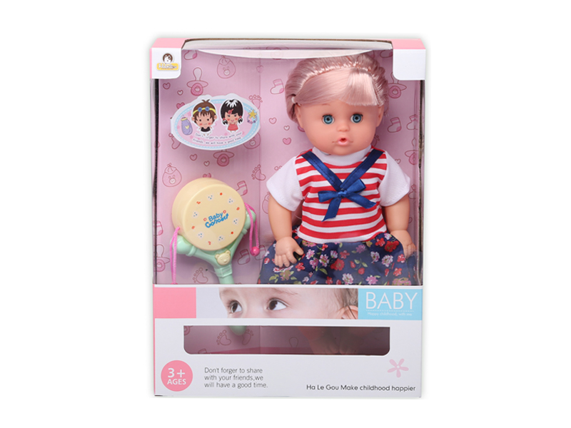 12 Inch Doll+Drum Shake