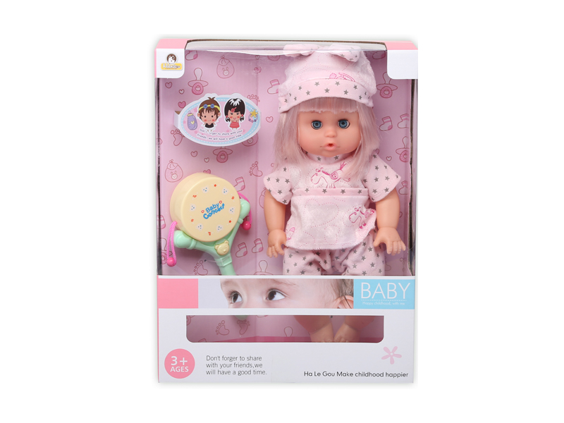 12 Inch Doll+Drum Shake