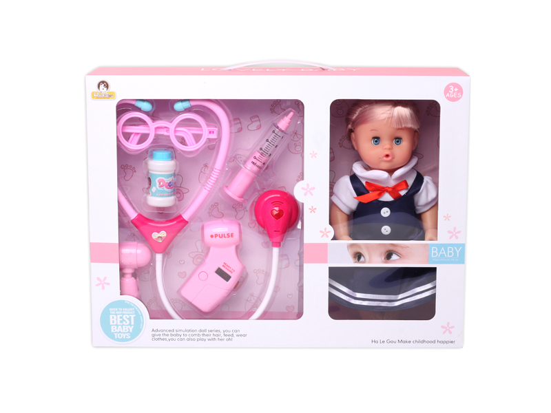 12 Inch Doll+Ic Medical Toys With Light