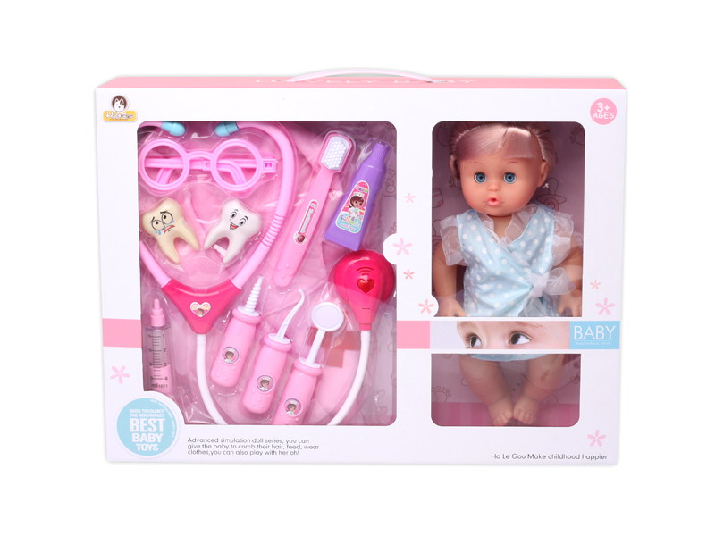 12 Inch Doll+Dentist Toys+Clothing