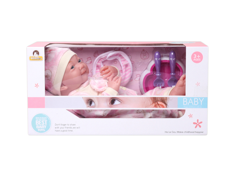 15 Enamel Doll With Expression+Tableware Washcloth