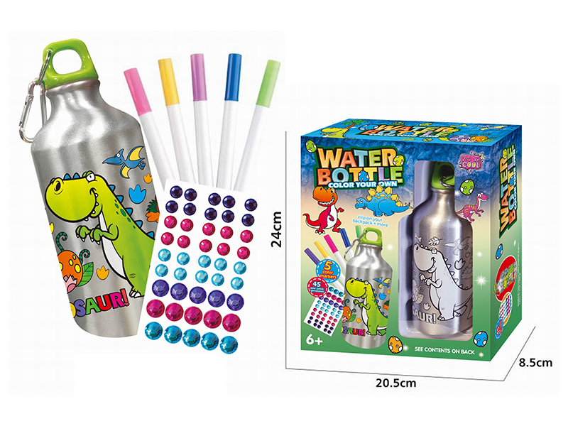 Diy Dinosaur Graffiti Water Bottle