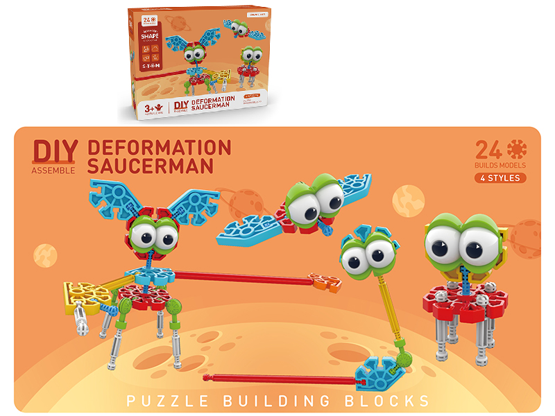 DIY Deformation Saucerman Building Blocks(24pcs)