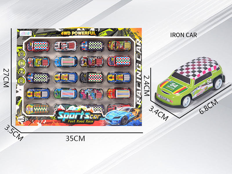 Pull Back Alloy Iron Cars 20pcs(Pickup ,0ff-Road Vehicles)