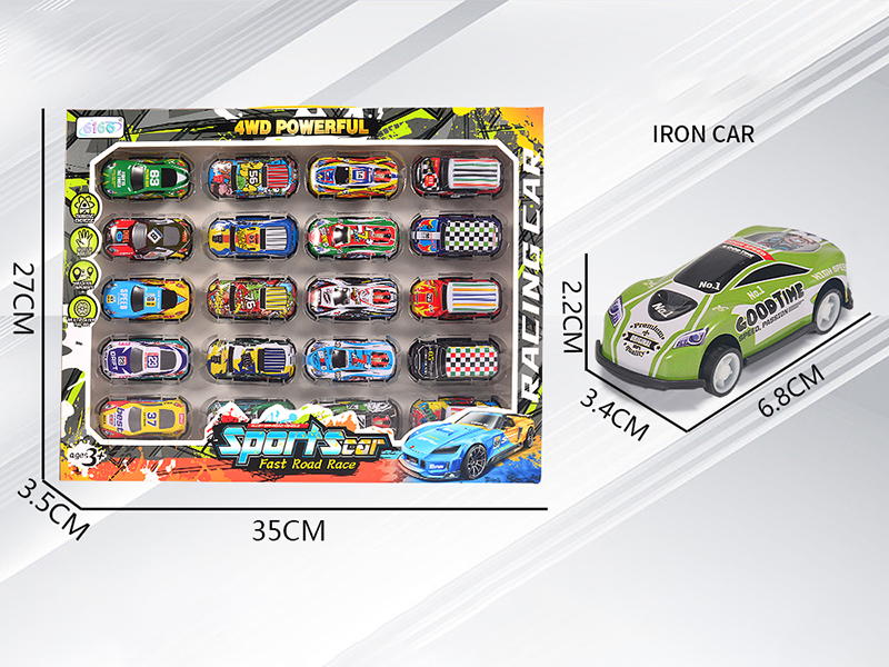 Pull Back Alloy Iron Cars 20pcs(Four Models)
