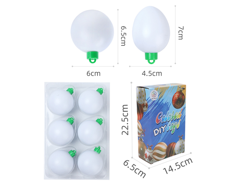 Christmas Tree Diy Decorative Ball 6 White Balls