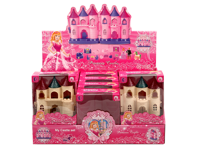 Mini Castle With Furniture(12PCS/Display Box)