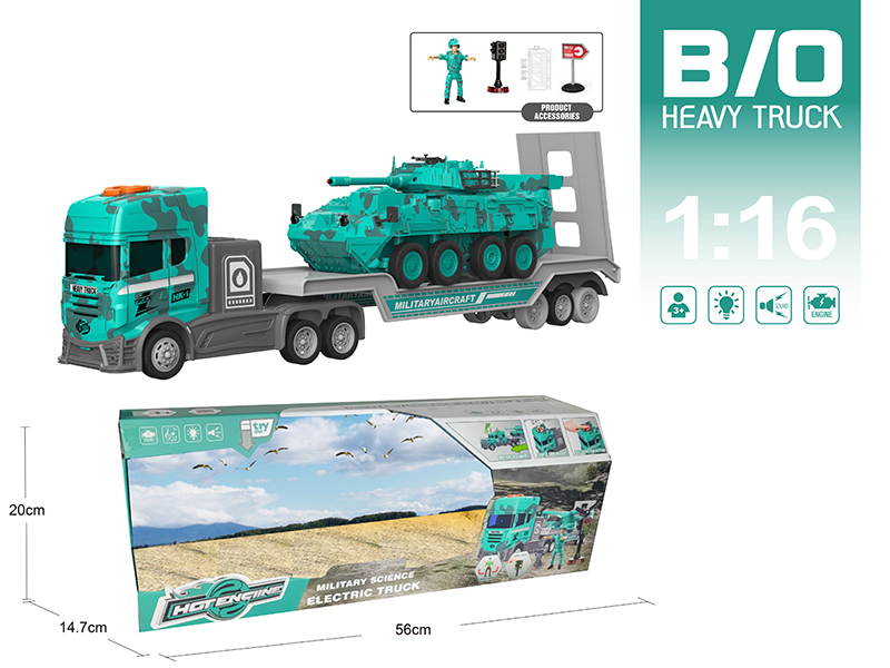 1:16 Multifunctional B/O Trailer With Sound And Light(With Scene Accessories)
