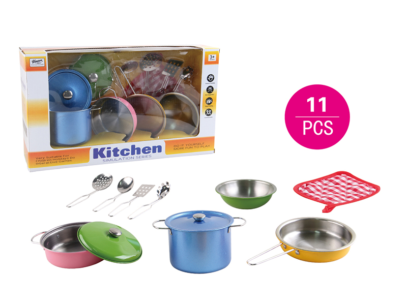 Stainless Steel Spray-Painted Kitchen Set 11PCS
