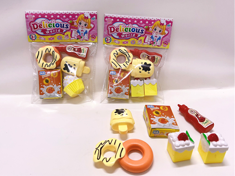 7Pcs Family Food Snow Cake