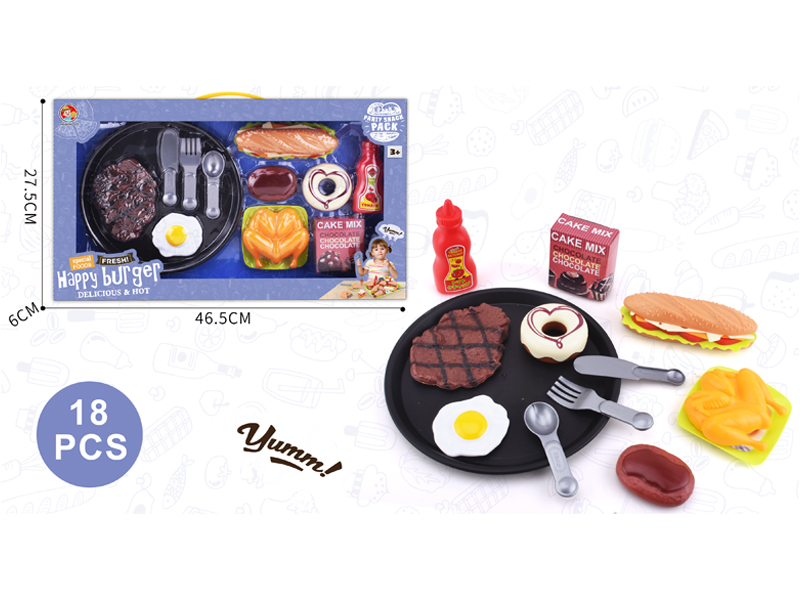 18PCS Hamburg Toy Set