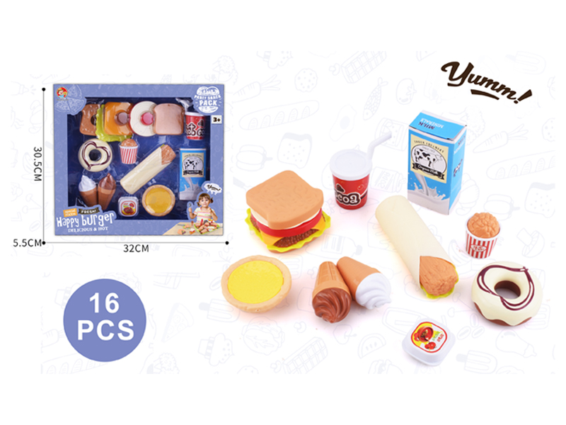 16PCS Hamburg Toy Set