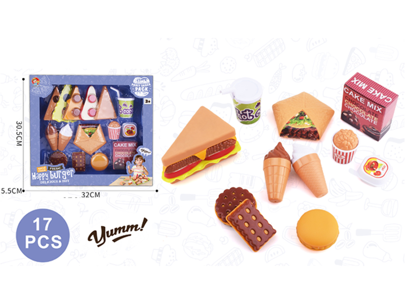 17PCS Hamburger Sandwich Toy Set