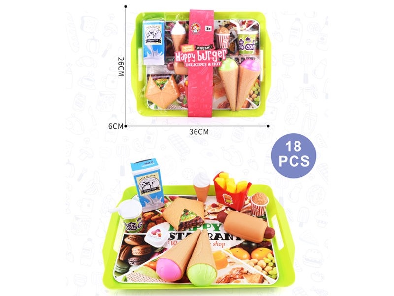 18PCS Dessert Tray Toy Set