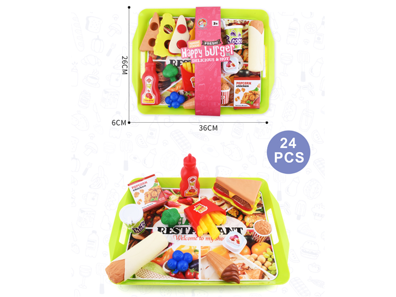 24PCS Hamburger Sandwich Toy Set