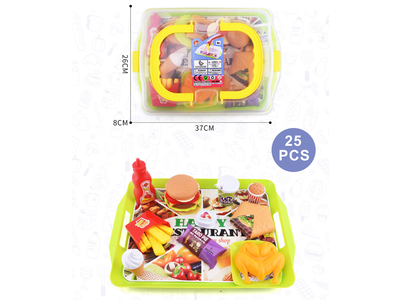 25PCS Hamburg Multi-Function Box Toy Set