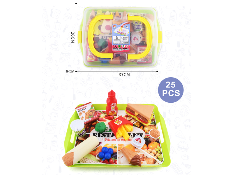 25PCS Hamburger Sandwich Multifunctional Dessert Toy Set