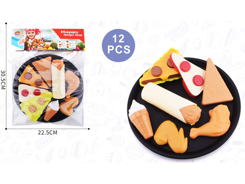 12PCS Hamburger Sandwich Toy Set