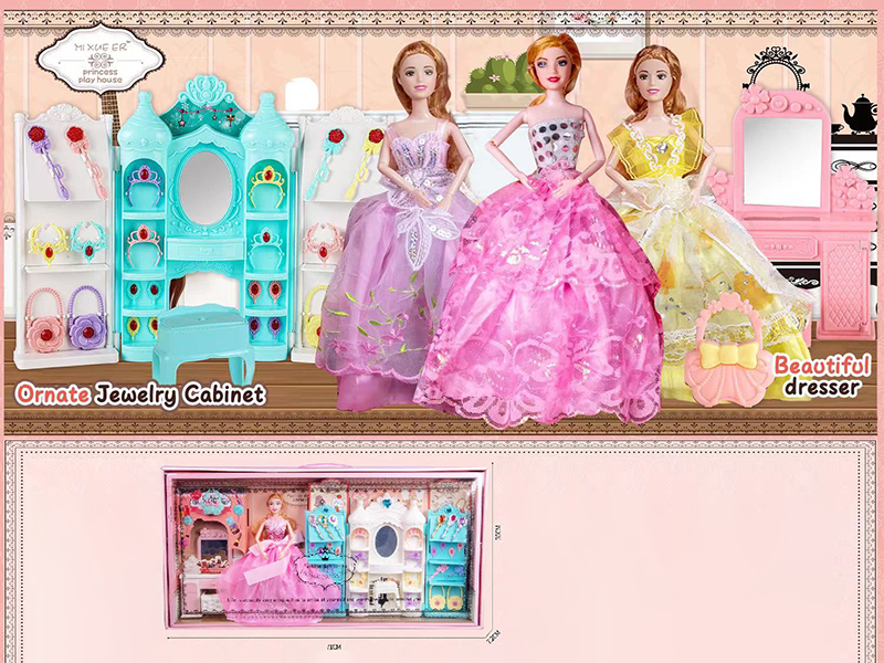 30cm Fashion Doll Dressing Table Set