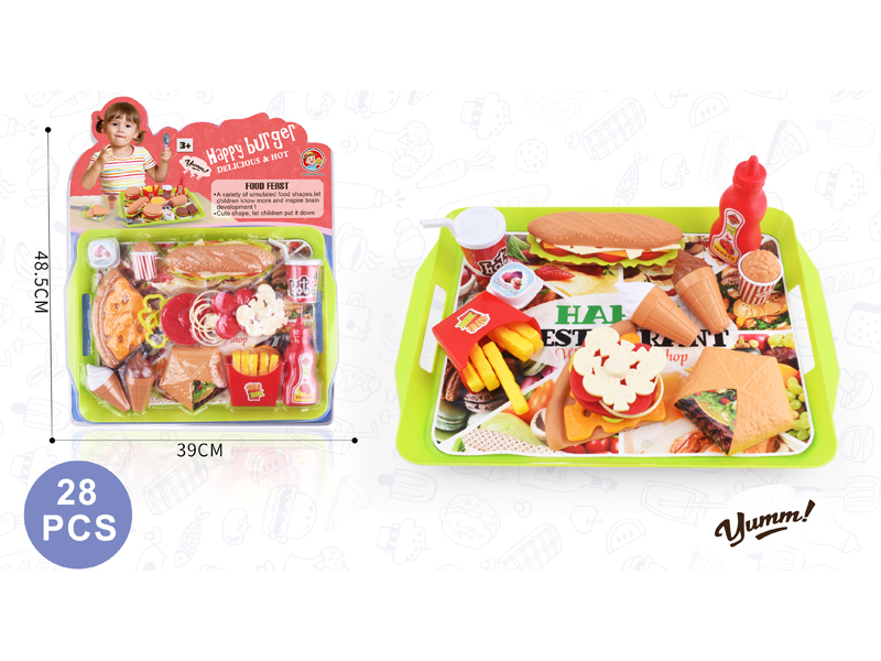28PCS Hamburg Pizza Toy Set