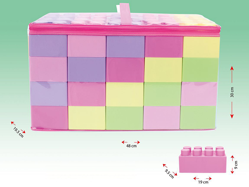 20pcs Pink Large Building Blocks