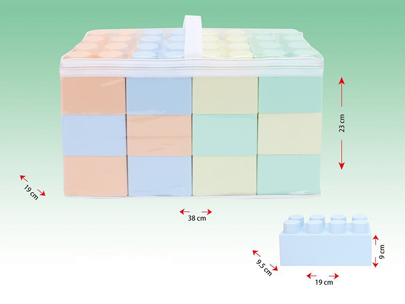12pcs Macaroon Color Large Building Blocks