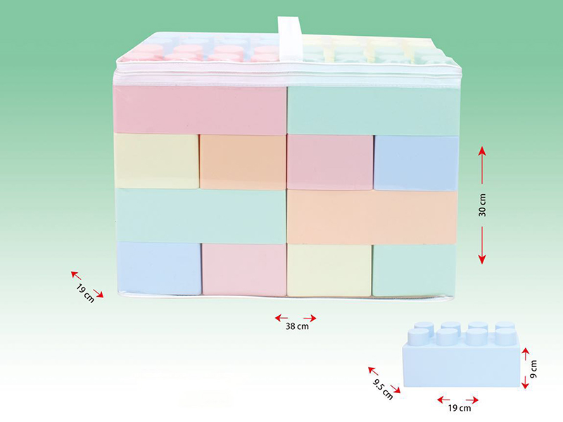 16pcs Macaroon Color Large Building Blocks